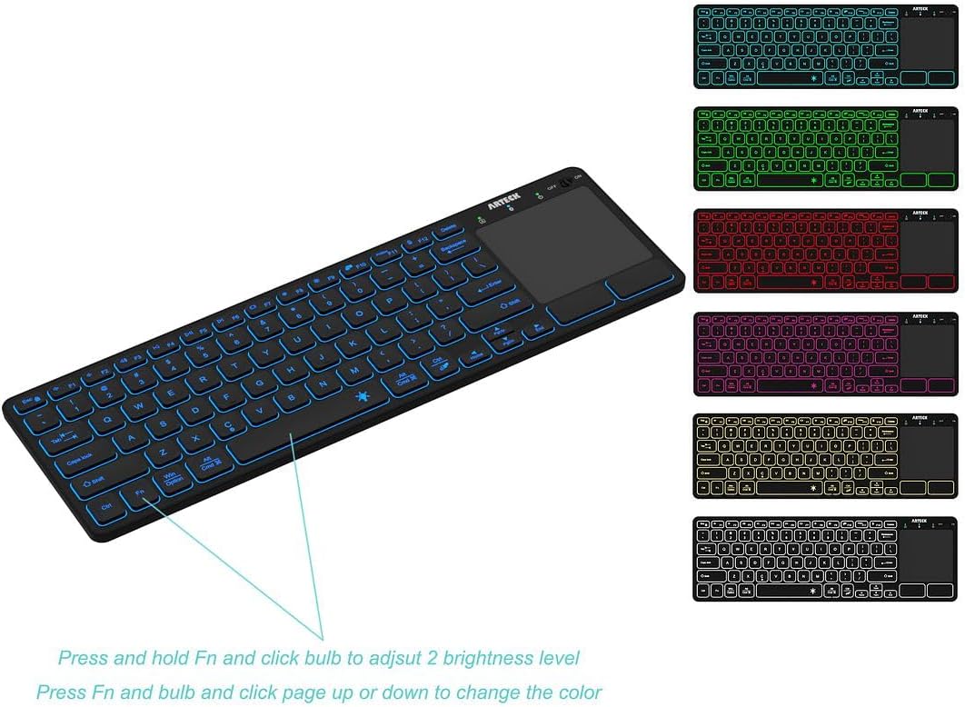 Arteck Backlit Bluetooth TV Keyboard View 2